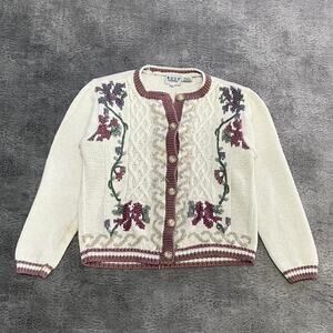 vintage russ embroidered floral sweater